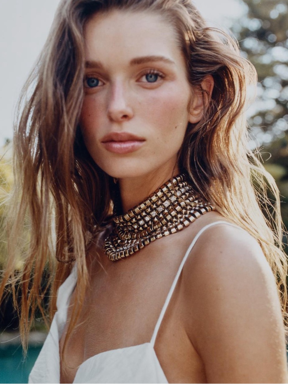 ZARA SPARKLY METAL CHOKER NECKLACE